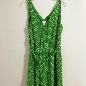 Polka Dot Green Dress